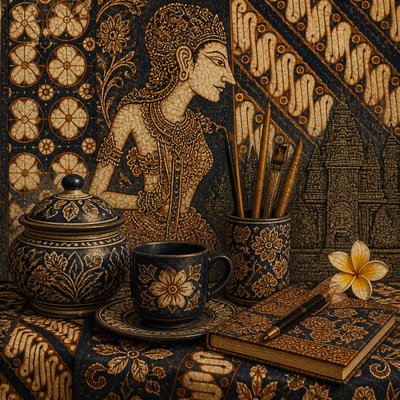 still life with everyday objects — Indonesian Art Style