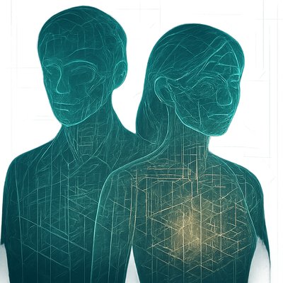 portrait of two people together