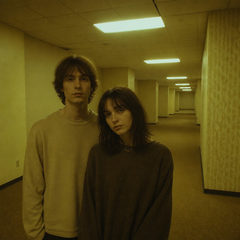 portrait of two people together — Backrooms Aesthetic