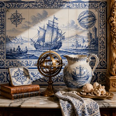 still life with everyday objects — Portuguese Art Style