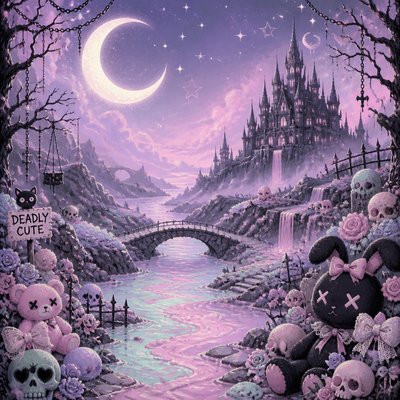 wide landscape with natural scenery — Pastel Goth Aesthetic