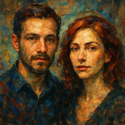 portrait of two people together