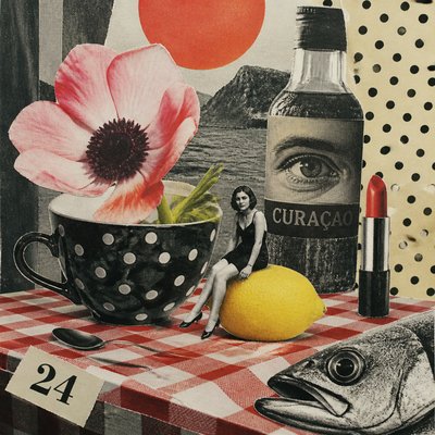still life with everyday objects — Photomontage Art Style