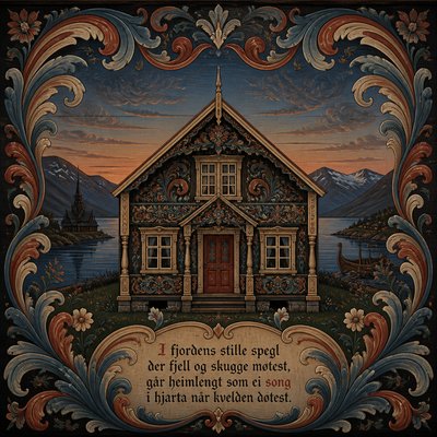 house with front view — Norwegian Art Style