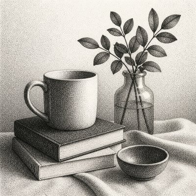 still life with everyday objects
