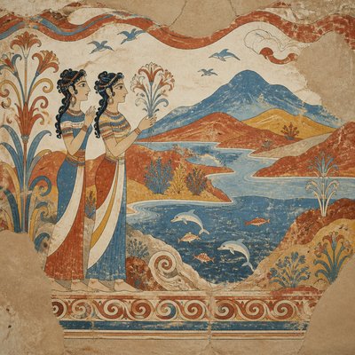 Minoan Fresco Art Style 2