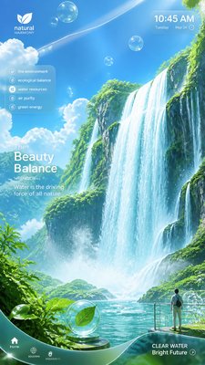 towering waterfall cascading down a cliff