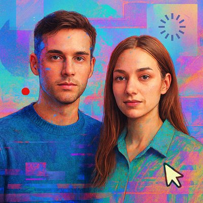 portrait of two people together