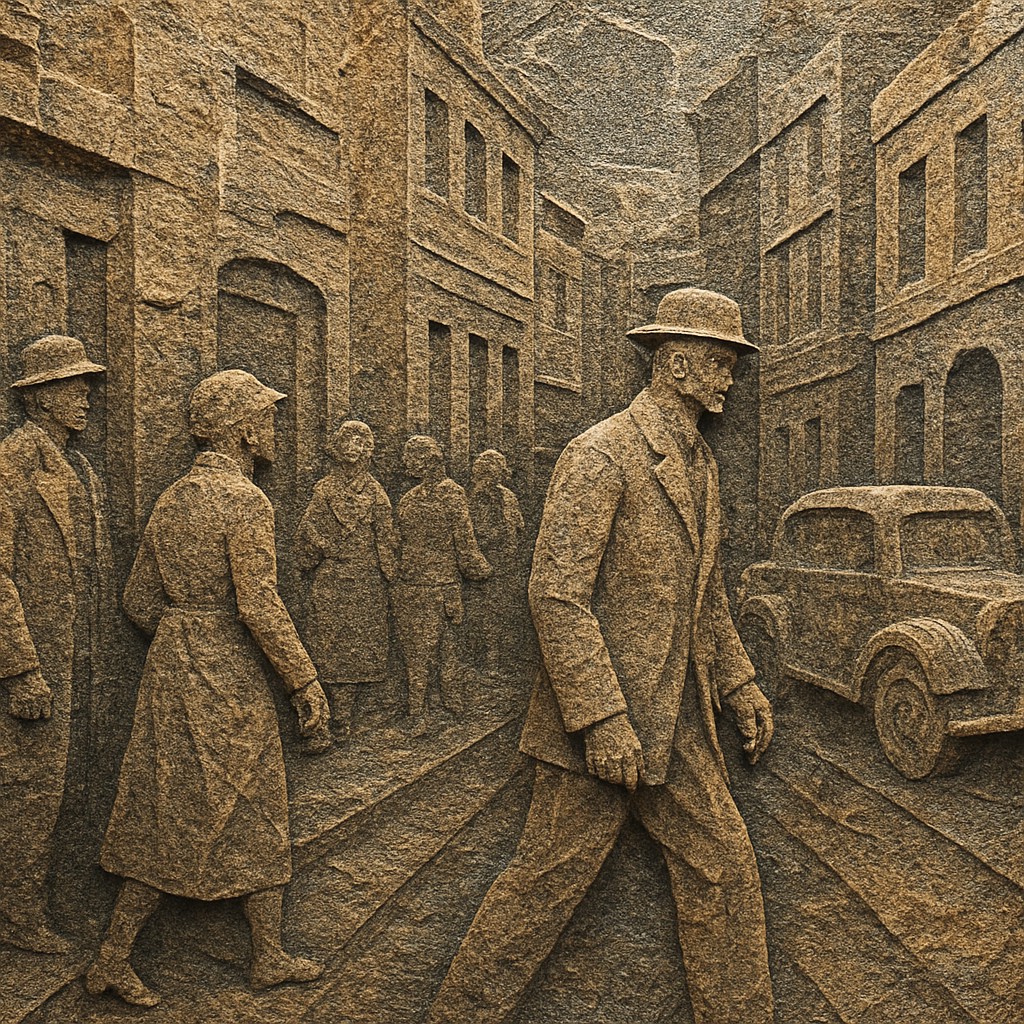 urban street with city activity