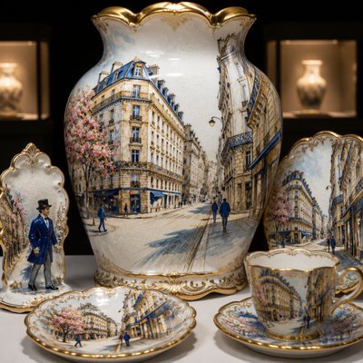 Porcelain Art Style Style Transfer Example