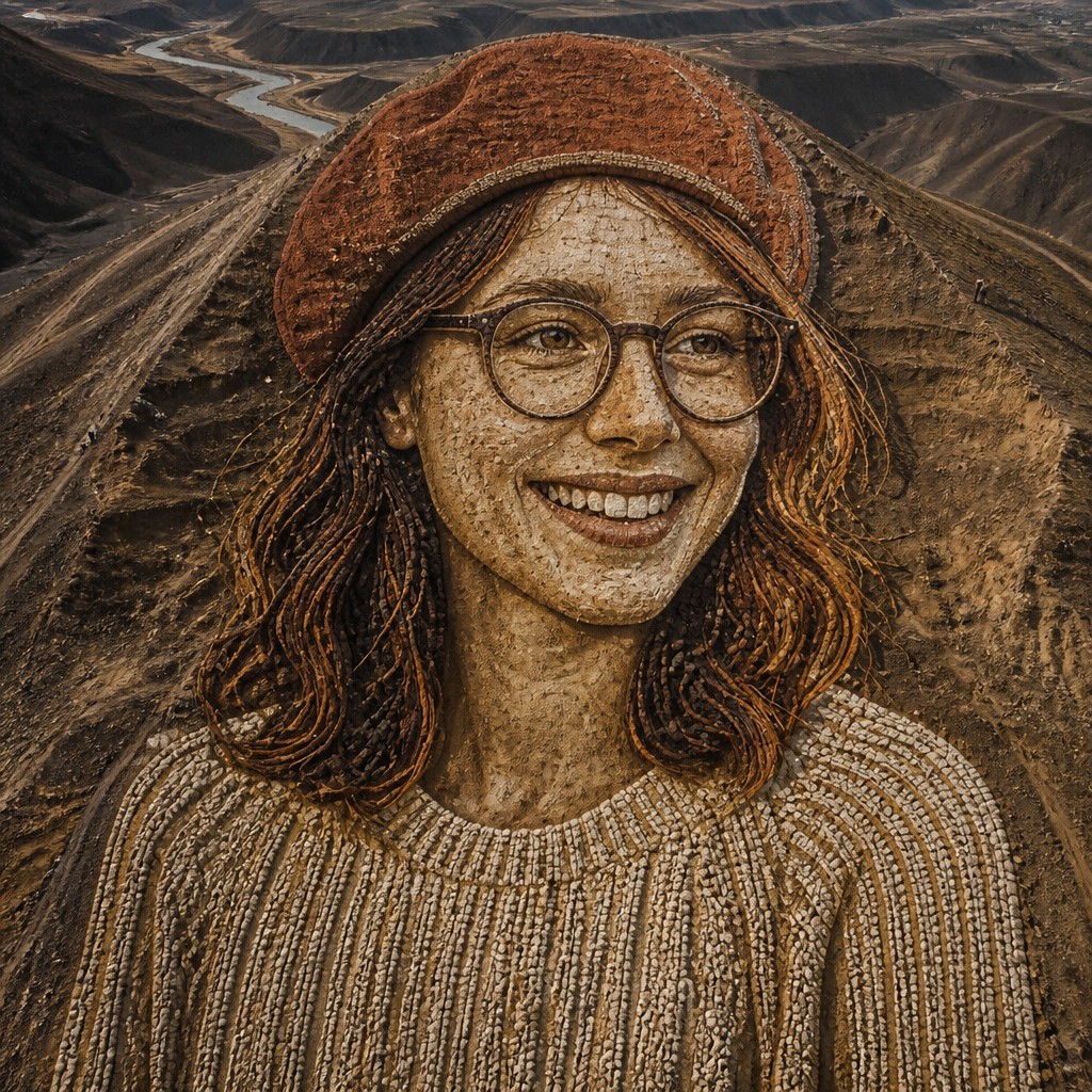 Land Art Style Style Transfer Example