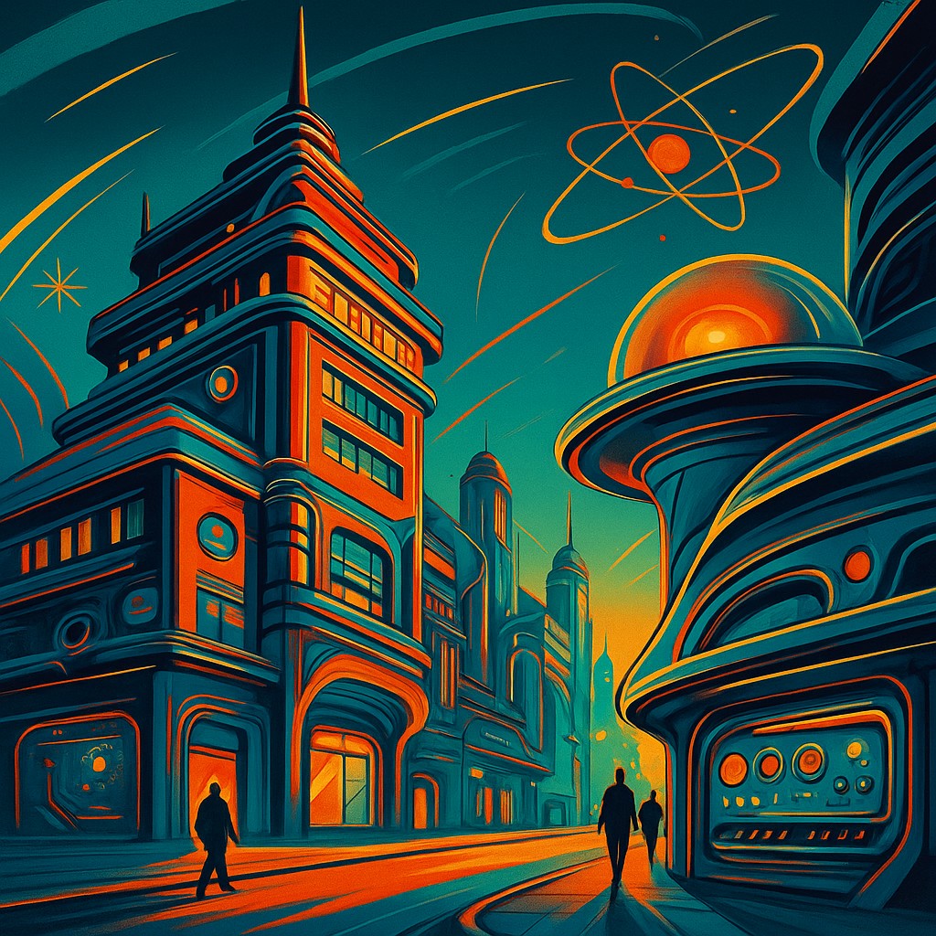 Retro Futurism Sci-Fi Art Style Transfer Example