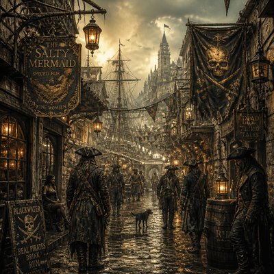 urban street with city activity — Piratecore Aesthetic