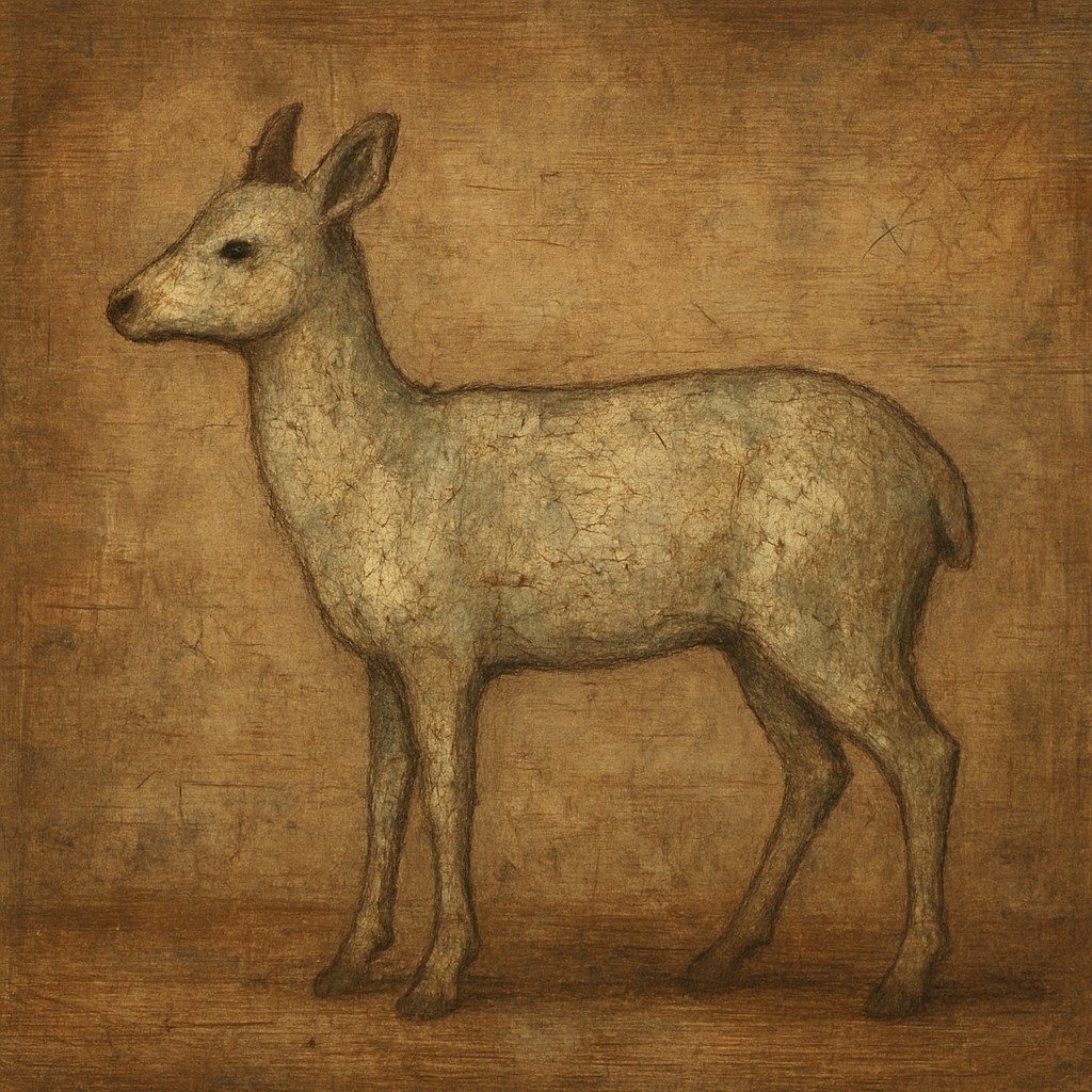 animal standing in natural pose