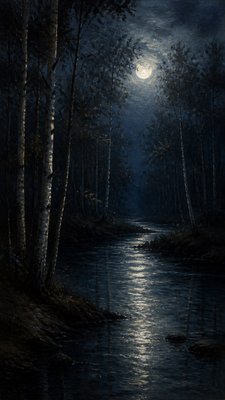 a serene birch forest in soft morning light, no people, no text