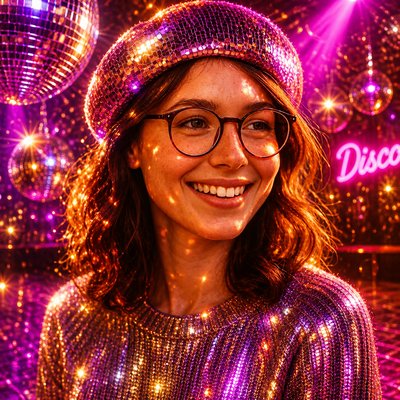 Disco Aesthetic Style Transfer Example