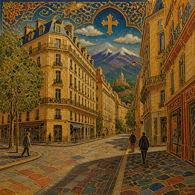 Georgian Art Style Style Transfer Example