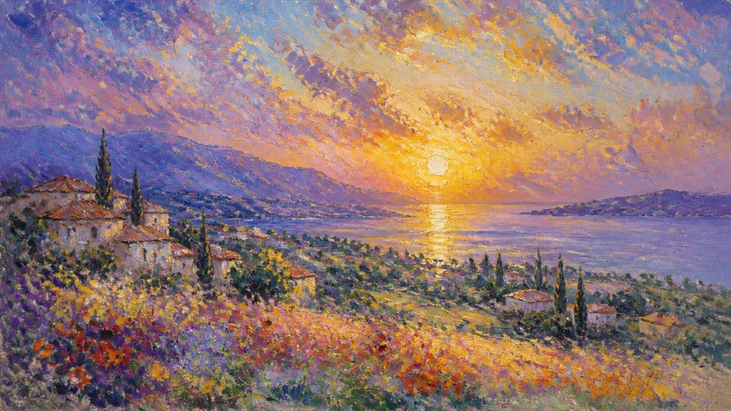sweeping panoramic landscape with a dramatic sky