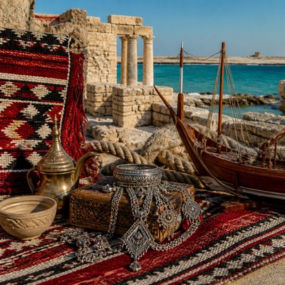 still life with everyday objects — Kuwaiti Art Style