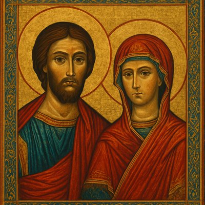 portrait of two people together