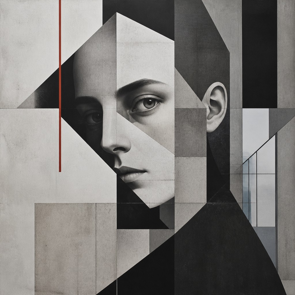 Minimalist Modern Art Style AI art example