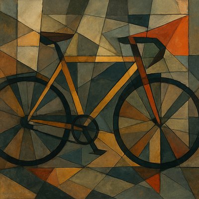 bicyle resting against a wall