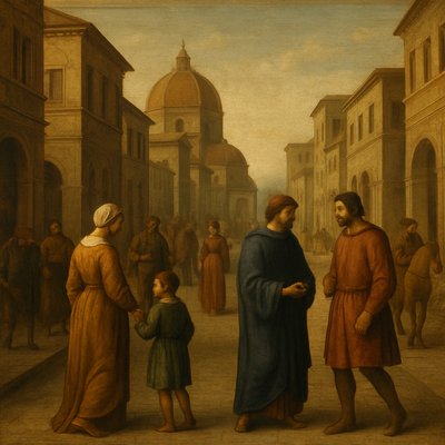 urban street with city activity
