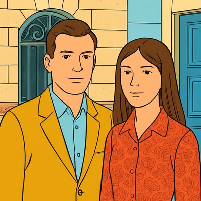 portrait of two people together