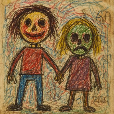 portrait of two people together