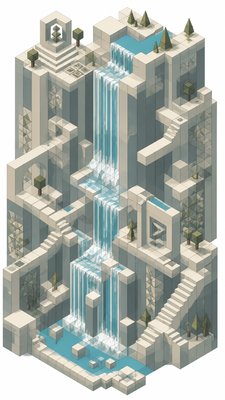 towering waterfall cascading down a cliff