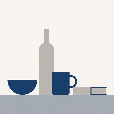 still life with everyday objects