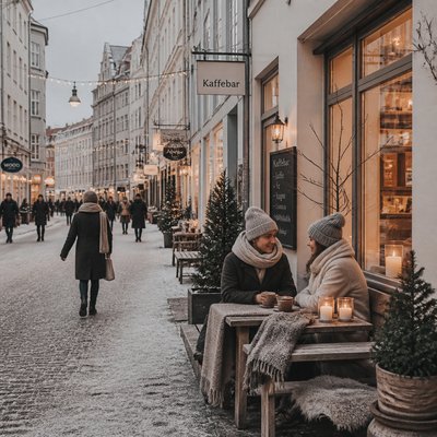 urban street with city activity — Hygge Aesthetic