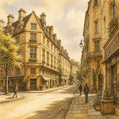 The Cotswolds Art Style Style Transfer Example