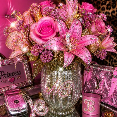 bouquet of flowers in a glass vase