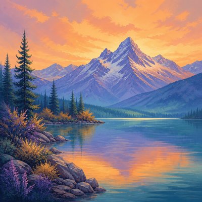 Split-Complementary Colors Art Style 2
