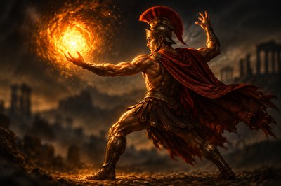 a painting of a man dressed as a roman soldier