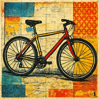bicyle resting against a wall