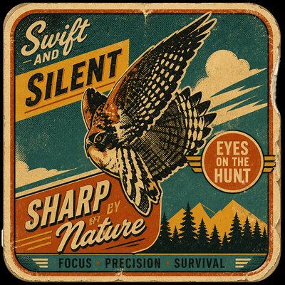 an old metal sign with an owl on it