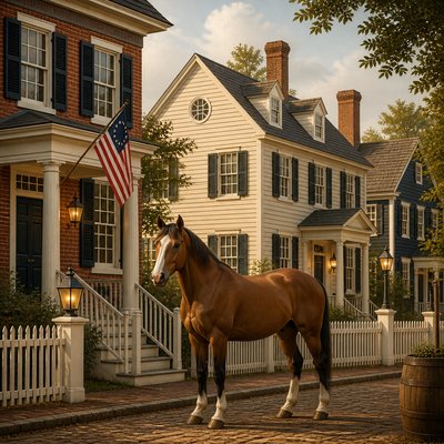 animal standing in natural pose — Colonial Architecture