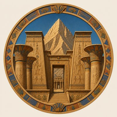 an emblem of a mountain peak inside a circle, simple bold shapes on a plain background, no text or lettering