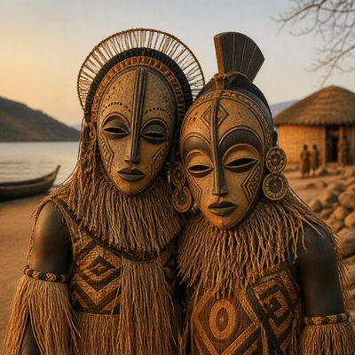 portrait of two people together