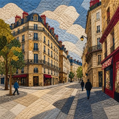 Quilt Art Style Style Transfer Example