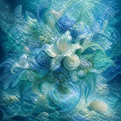 bouquet of flowers in a glass vase