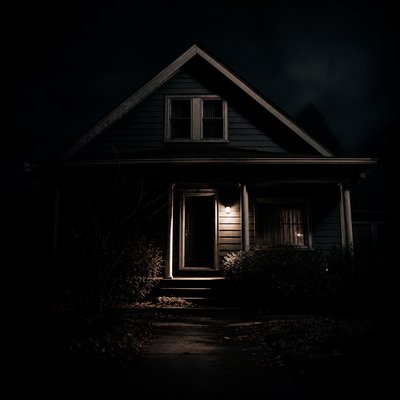house with front view — Moody Portrait Photography Style