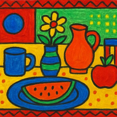 still life with everyday objects