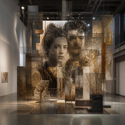 portrait of two people together