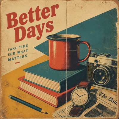 still life with everyday objects — Vintage Poster Design