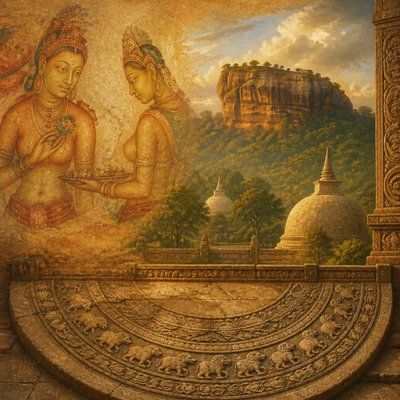 wide landscape with natural scenery — Sri Lankan Art Style