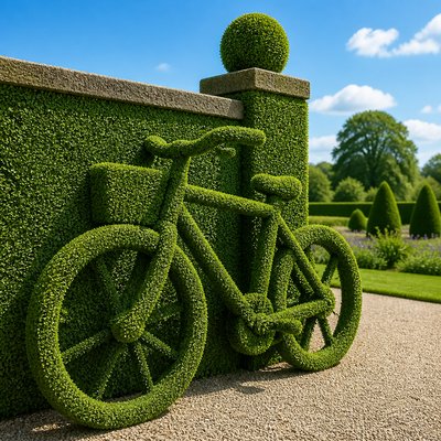 bicyle resting against a wall