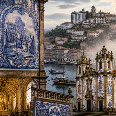 wide landscape with natural scenery — Porto Art Style